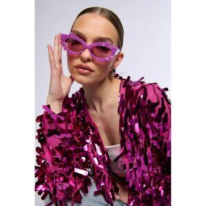 THE MOMENT Fuchsia Studded Sunglasses NEW New with tags